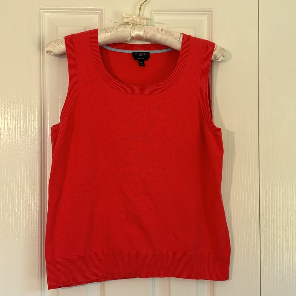 Talbots Pima Cotton Sweater/Sleeveless Tank Set Size 6P - Picture 6 of 9